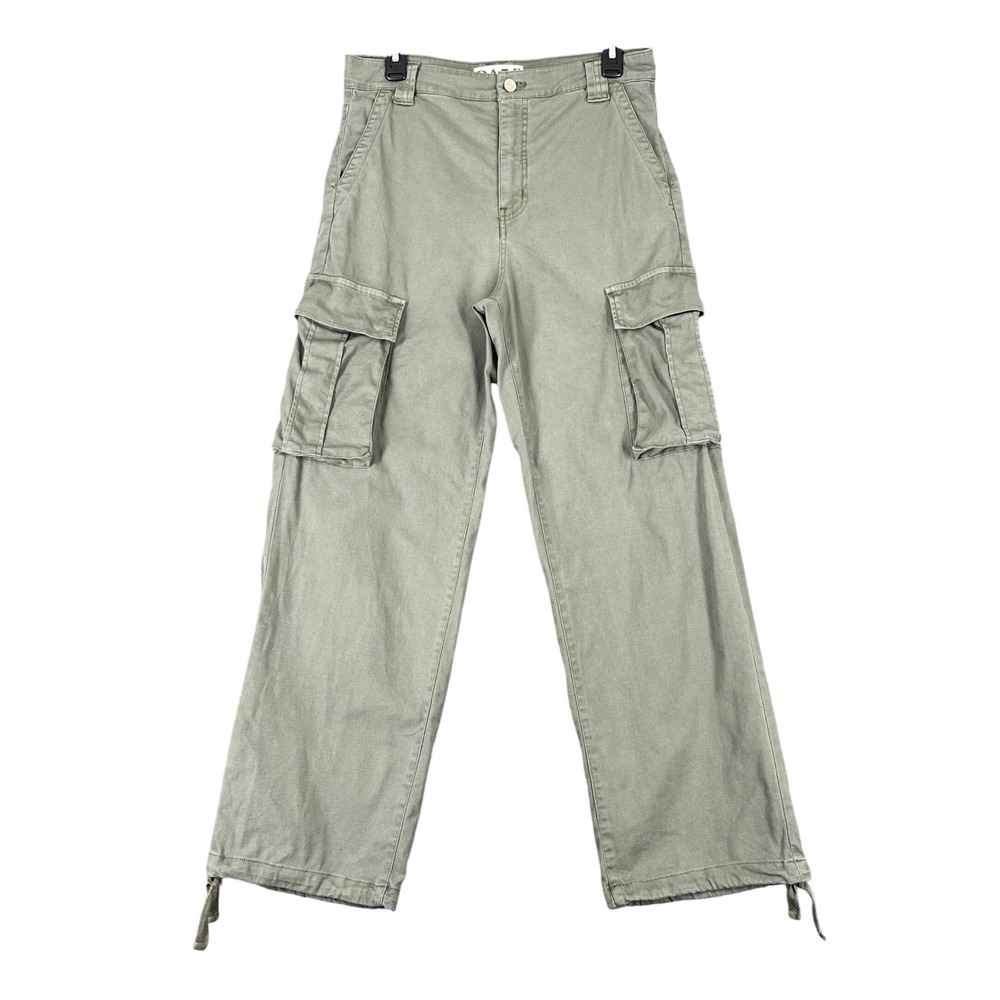 Daze Denim Cargo Pants Womens 28 Wide Leg Utility Drawstring Workwear Streetwear